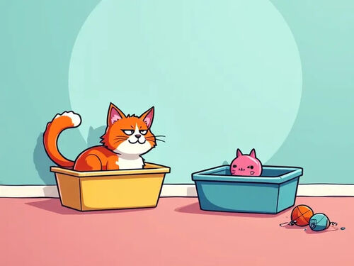 최신 회사 블로그 고양 이 덮인 쓰레기 상자 를 사용 하도록 훈련 시키기 위한 조언