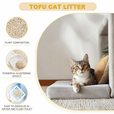 Guter Preis Reiner pflanzlicher Tofu Katzenmüll Schnellklumpen Wasserlöslich Online