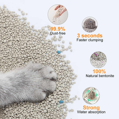 Harga yang bagus Premium Clumping Cat Sand Superior Absorbency bebas debu Natrium-Based Natural Control Bau Bentonite Cat Litter on line
