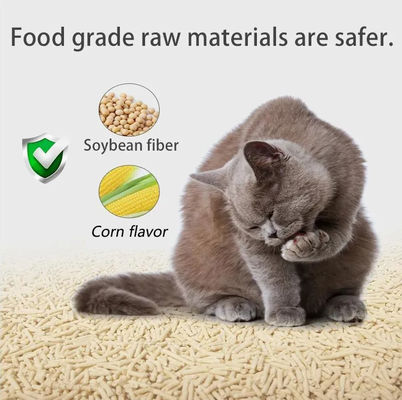 Buon prezzo Lettiera per gatti a base vegetale pura e naturale, a forma di strisce, biodegradabile e agglomerante, al mais e tofu in linea