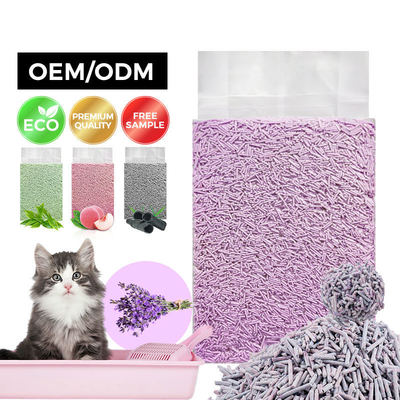 Cat Litter Manufacturer Made in China Natural Easy Clean Biodegradable Lavender Cat Litter