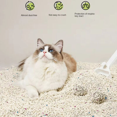 Goede prijs Tofu Bentoniet Gemengde Kattenbakvulling Met Ontgeurende Stofvrije Antibacteriële Absorberende Klontvormende Doorspoelbare Toilet online