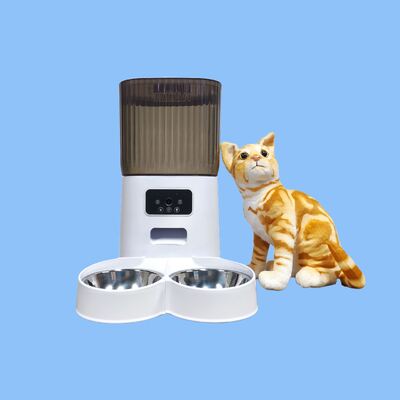 Bom preço Alimentação automática para animais de estimação Dispensador de comida inteligente para cães e gatos com gravador de voz on-line