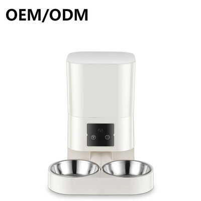 OEM/ODM Automatic Pet Feeder with Double Stainless Steel Bowls Smart Food Dispenser Timer