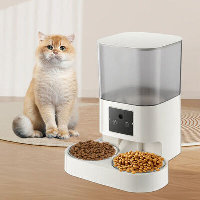 Wholesale Pet Products Smart Pet Feeder Double Bowls WiFi Automatic Food Dispenser App Control For Multi-Cat