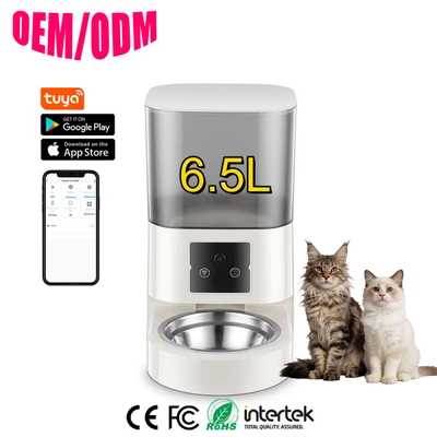 Factory Direct Automatic Dog Cat Food Dispenser Double Bowls Easy Clean Smart Pet Feeder