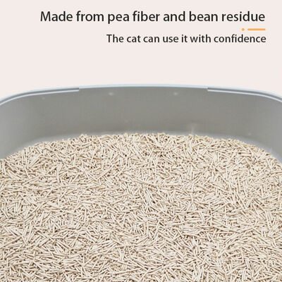 Arena para gatos de fibra de soja natural, absorción rápida, aglomeración firme, bajo polvo