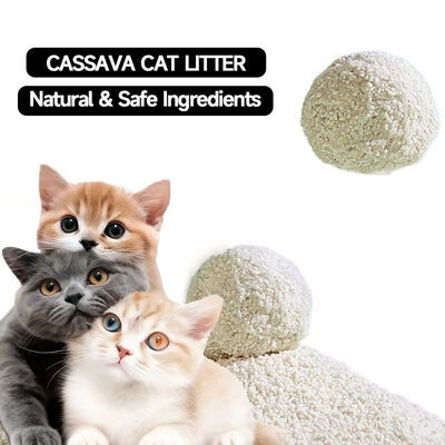 Natural Plant Based Fast Clumping Low Dust Odor Control Premium Cassava Cat Litter
