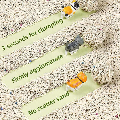 Buen precio Rápido absorción Firm Aglomerado Control de Olor Premium Accesorios Mascotas Tofu Bentonita Mixta Cat Litter En línea
