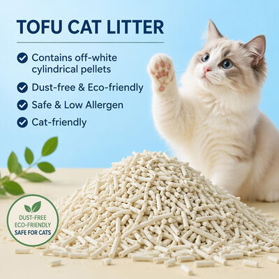 Flushable Natural Fiber Rapid Absorption Gentle Paws Customized Formula Direct Tofu Cat Litter