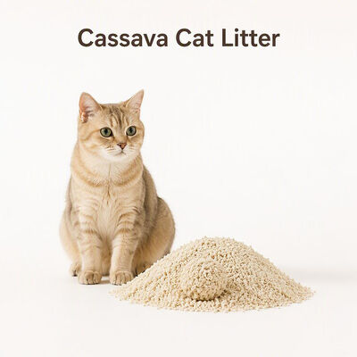 Natural Pet Products Fine Granules Fast Clumping Low Dust Strong Absorption Cassava Cat Litter