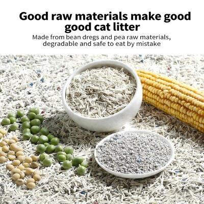 Plant Based Fast Clumping Low Dust Strong Absorption Natural Odor Control Tofu Bentonite Mixed Cat Litter