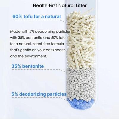 Natural Tofu Bentonite Fast Clumping High Absorption Dust-Free Odor Control Premium Mixed Cat Litter
